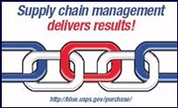 Supply chain management logo.