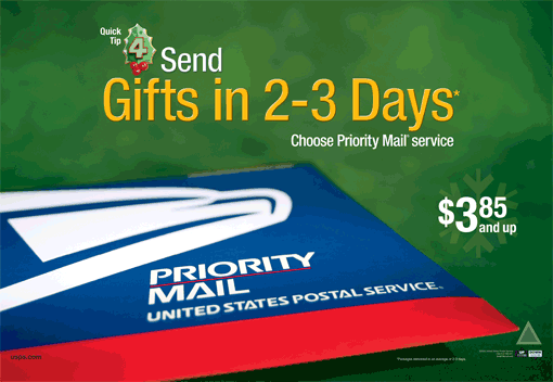Ad-Send gifts in 2-3 Days, Choose Priority Mail Service $3.85 and up.
