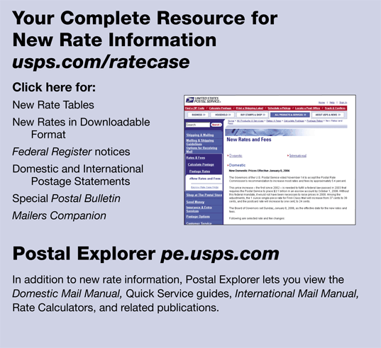 Image-Your Complete Resource for New Rate Information usps.com/ratecase
