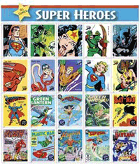 Super Heroes 2006 stamp sheet.