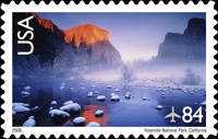 Yosemite National Park, California Stamp.