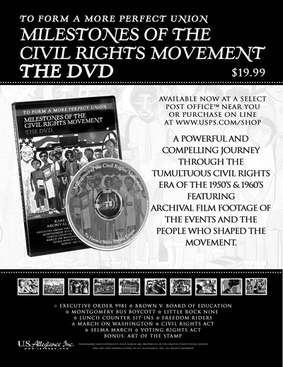 To Form a More Perfect Union - Milestones of the Civil Rights Movement The DVD.  A Postal Service official licensed Product