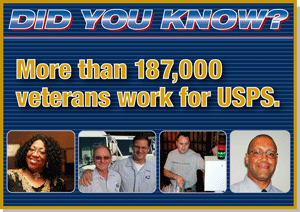 Did you know? More than 187,000 veterans work for USPS.