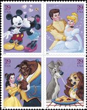 The Art of Disney: Romance stamps.