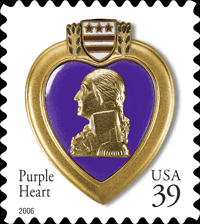 Purple Heart stamp.