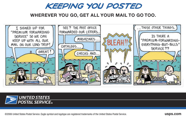 Cathy comic strip about keeping you posted.