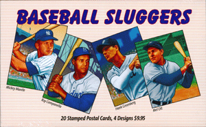 Baseball Sluggers Stamped Cards.