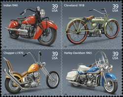 American Motorcycles Stamps.