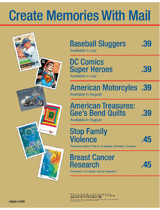 Stamps Poster - create memories with mail at usps.com