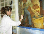 Picture of Painting conservator Elizabeth Kendall
