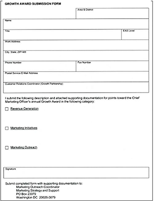Growth Award Submission Form