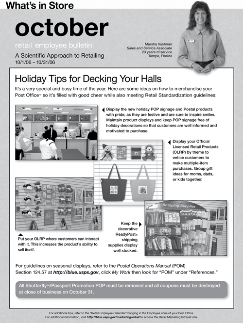October retail employee bulletin. A scientific approach to retailing 10/1/06-10/31/06. Holiday Tips for Decking Your Halls.
