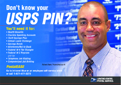 Don't Know your USPS PIN? A d-link is provided.