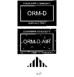 Examples of parcels bearing an ORM-D/ORM-D-Air marking.