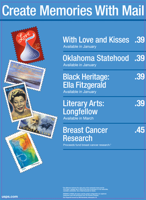 Create Memories with mail using USPS stamps