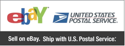 Ebay and the United States Postal Service symbol. Sell on ebay ship with US Postal Service