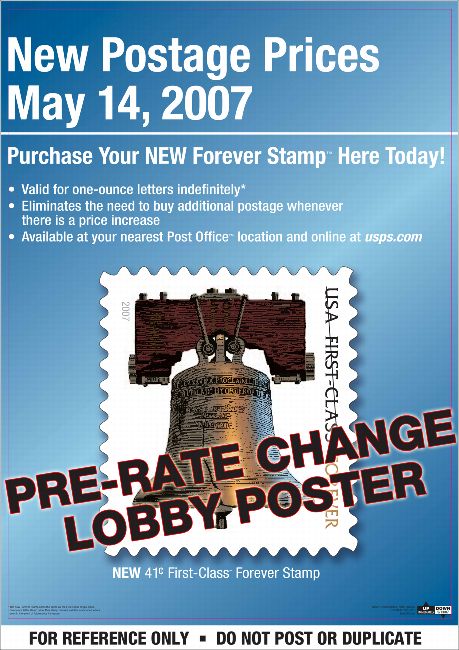 New Postage Prices May 14, 2007.Poster