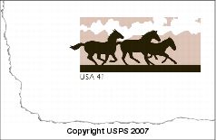 Horses stamped envelope