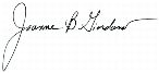 Signature of Joanne B. Giordano.