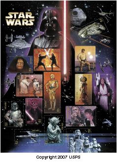 USPS Star Wars stamp sheet 