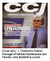 Cover story \= Oklahoma District Manager of Vehicle Maintenance Lew Flowers wins leadership award.