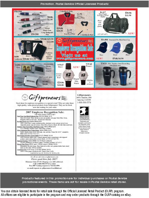 Giftpreneurs. Call 1-800-500-5574 to order. Fax 2007 Catalog request to 714-542-1896 or email request to giftpreneurs@earthlink.net