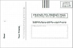 Friend-to-Friend Postcard.