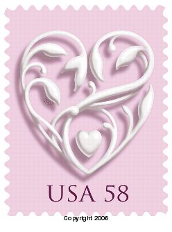 Hearts: 58-cents stamp