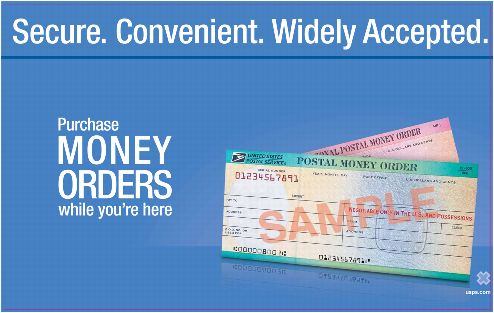 Secure. Convenient. Widely Accepted. Purchase Money Orders while your’re here. usps.com