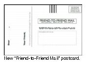 New Friend-to-Friend Mail postcard.
