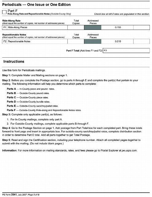PS Form 3541 (8 of 8)
