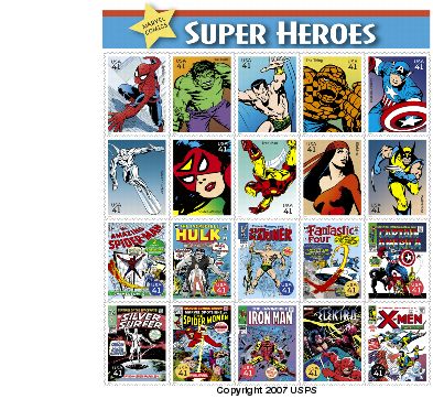Stamp Announcement 07-28: Marvel Super Heroes commemorative stamps