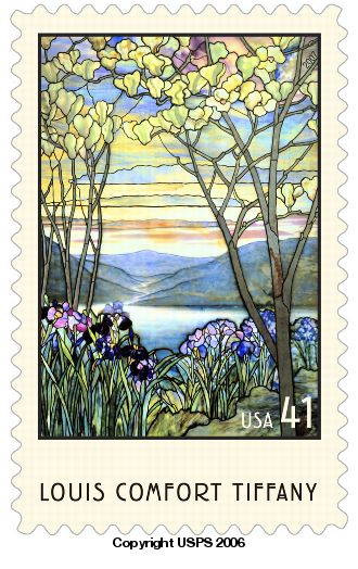 41-cent Louis Comfort Tiffany Stamp.
