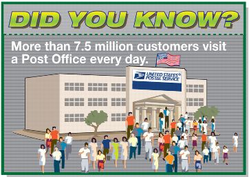 Did you know? More than 7.5 million customers visit a Post Office every day.