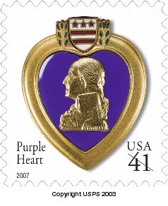 Purple Heart Stamp.