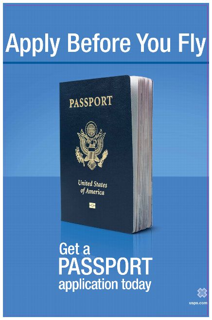 Apply before you fly. Get a passport application today.