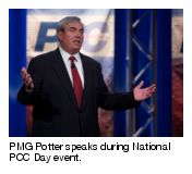 PMG Potter speaks during National PCC Day event.