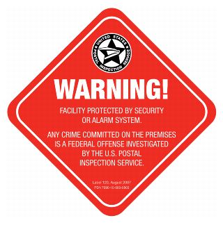 Label 120, Security Alarm Warning.