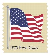 American Flag First-Class Stamp.