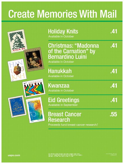 Create Memories w/Mail:Holiday Stamps Poster