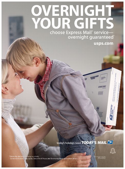 Overnight your gifts. Choose Express Mail service - overnight guaranteed* usps.com. Today's holidays need today's mail. *Next-day delivery to many locations. Some restrictions may apply. See a Retail Associate for money-back guarantee details.