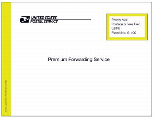 Premium Forwarding Service Label.