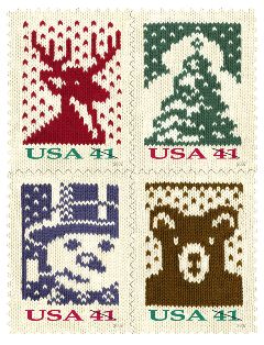 Holiday Knits Stamps.