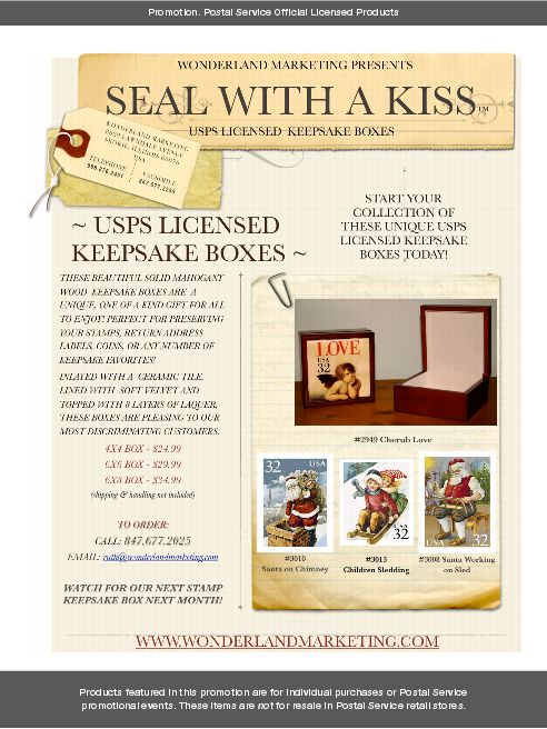 Promotion. Wonderland Marketing Presents Seal With A Kiss. To order call: