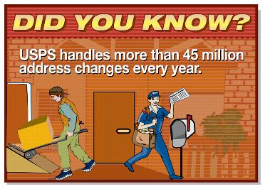 Did you know? USPS handles more than 45 million address changes every year.
