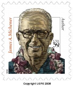 59-cent James A. Michener stamp.