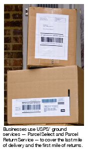 Express Mail and Priority Mail packages.