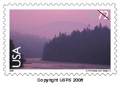 72-cent, definitive stamp, 13 Mile Woods, New Hampshire