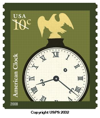 10-cent American Clock stamp