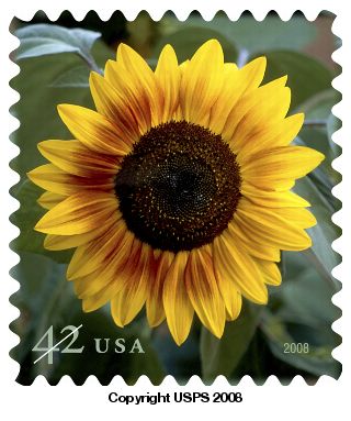 42-cent Sunflower stamp